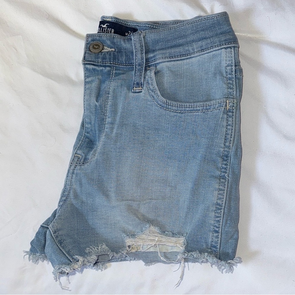 Hollister Women's Blue Denim Shorts